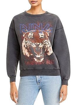 Anine Bing Tiger Graphic Pullover Sweater (view 1)