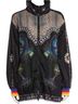 FARM Rio 100% Polyester Graphic Tropical Black Blue Jacket Size S - photo 1