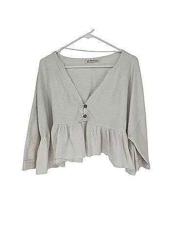 Free People Dallas Peplum Henley 3/4 Sleeve Top (view 2)