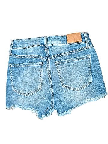 Aeropostale Flex Effects High Waisted Midi Denim Shorts (view 2)