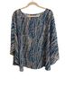 Chico's 100% Polyester Print Blue White Blouse Size L - photo 1