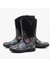 Bogs Floral Multi Color Black Rain Boots Size 6 - photo 3