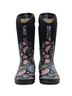 Bogs Floral Multi Color Black Rain Boots Size 6 - photo 1