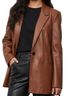 STAUD Faux Leather Blazer Jacket - photo 1