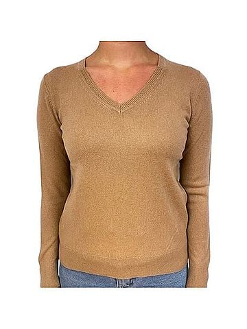 Quince 100% Cashmere V-Neck Sweater Cashmere Pullover Sweater (view 1)