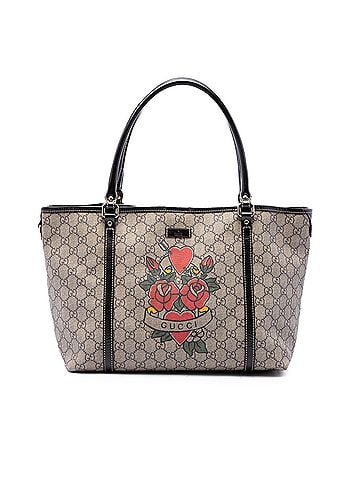 Gucci Medium GG Supreme Tattoo Heart Joy Tote (view 1)