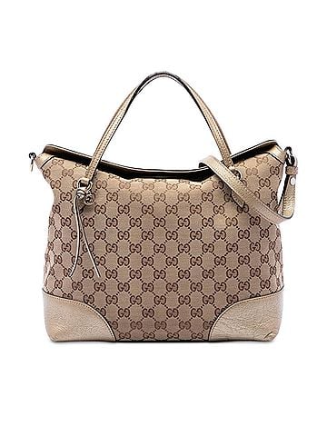Gucci Medium GG Canvas Bree Fold Over Tote (view 1)