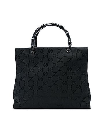 Gucci GG Nylon Bamboo Handbag (view 1)