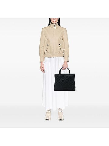 Gucci GG Nylon Bamboo Handbag (view 2)