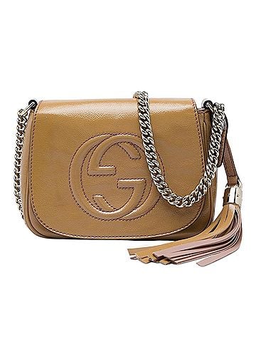 Gucci Small Patent Soho Chain Flap Crossbody (view 1)
