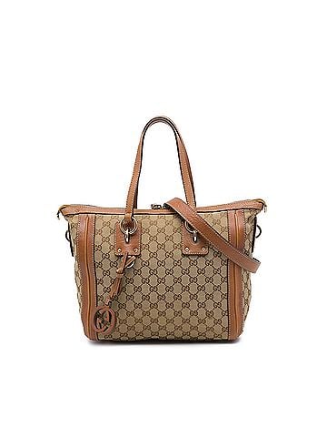 Gucci Medium GG Canvas Charm Satchel (view 1)