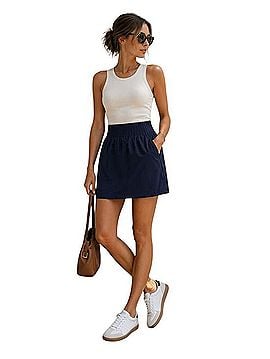 Diane von Furstenberg Minimal Sport Luxe Casual Skirt (view 1)
