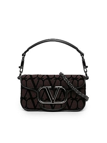 Valentino Small Toile Iconographe VLogo Loco Satchel (view 1)