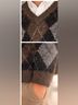 Gap Argyle Brown Black Gray Pullover Sweater Size S - photo 5