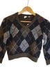 Gap Argyle Brown Black Gray Pullover Sweater Size S - photo 2