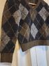 Gap Argyle Brown Black Gray Pullover Sweater Size S - photo 4