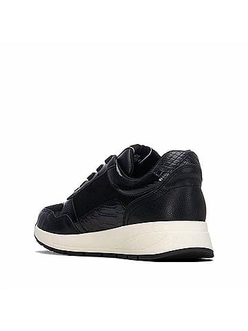 Refresh Women's Casual Low Wedge Sneakers in Black (view 2)