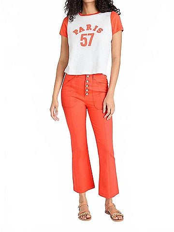 Cinq à Sept Wallace Jeans in Cherry Tomato (view 2)