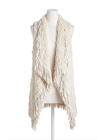 Love Token Quinn Fur Vest in Off-White (view 1)