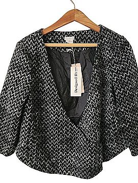 Urban Outfitters Cooperative RISD Amanda Goss Boucle Cropped Jacket Jacket (view 1)