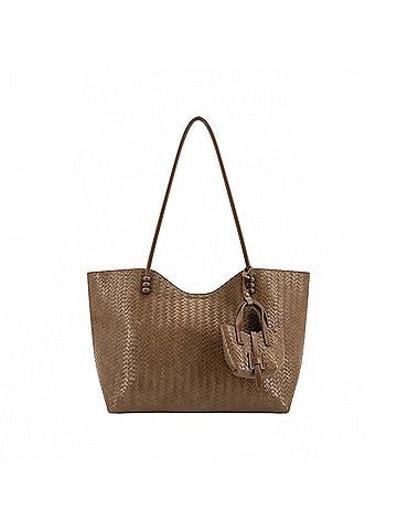 Like Dreams Women's Aveline Woven Tote Bag in Brown (view 1)
