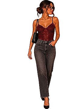 Honey Pot Lace Bodysuit Tank Top (view 1)