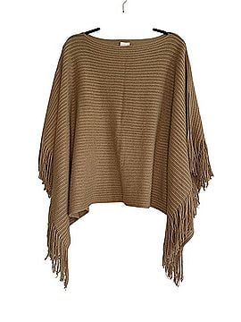 Chico's Fringed Knit Poncho Sweater Sweater Vest (view 1)