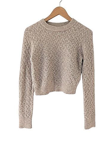 Lululemon Athletica Alpaca Wool Cable Knit Cropped Sweater Wool Pullover Sweater (view 1)