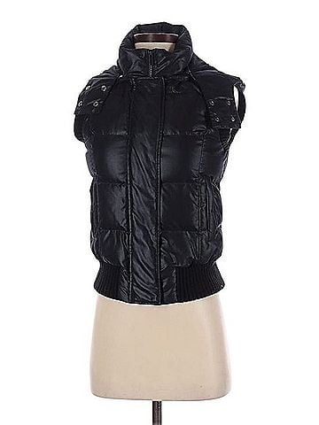 BCBGMAXAZRIA Black Quilted Puffer Vest Vest (view 1)