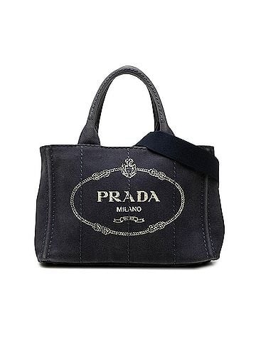 Prada Small Canvas Canapa Logo Tote (view 1)