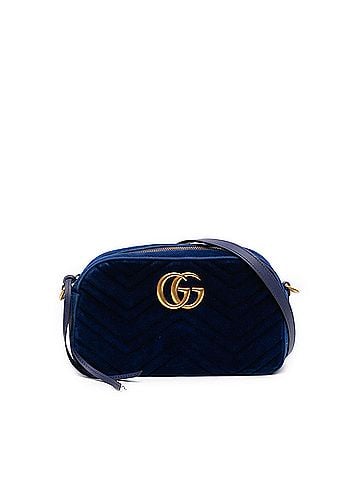 Gucci Small GG Marmont Matelasse Velvet Crossbody (view 1)