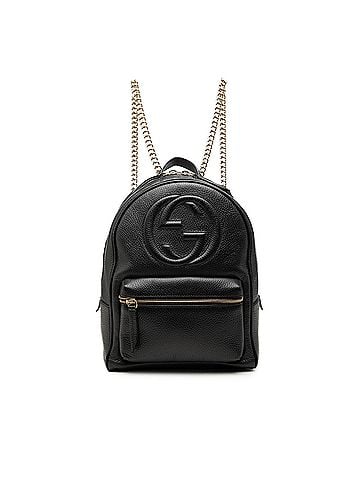 Gucci Pebbled Calfskin Soho Chain Backpack (view 1)