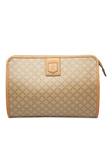 Céline Macadam Coated Canvas Clutch (view 1)