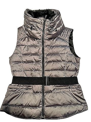 Zara Fur Collar Puffer Vest Vest (view 1)