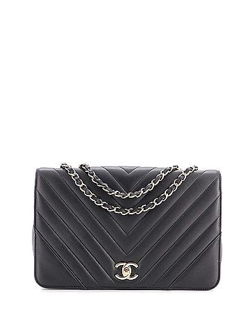 Chanel Statement Flap Bag Chevron Calfskin Medium (view 1)