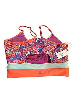 Lily & Kate Colorblock Crop in Island Bloom Two Piece Swimsuit (view 2)