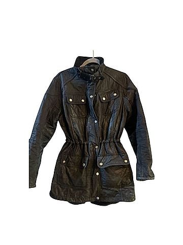Barbour Barbour Areow Aronek Black Quilted Women's Jacket with draw string Leather Jacket (view 1)