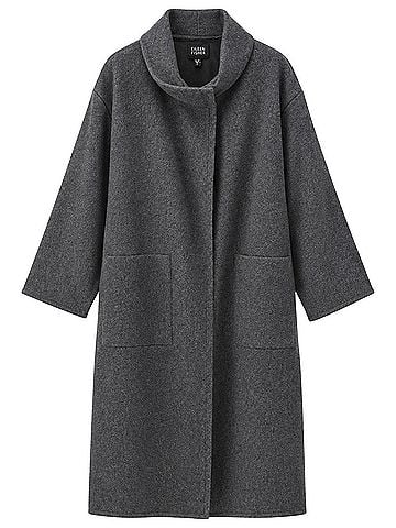 Eileen Fisher Long Wool Overcoat Coat (view 1)