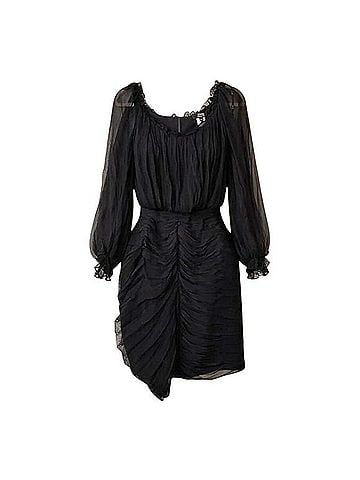 Tadashi Shoji Ruffle Sheer Cocktail Dress (view 1)