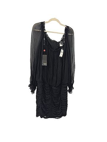 Tadashi Shoji Ruffle Sheer Cocktail Dress (view 2)