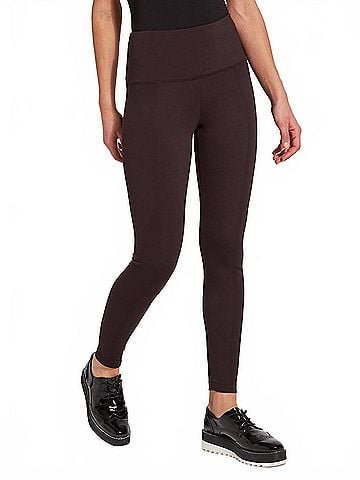 Lyssé Center Seam Ponte Leggings in Double Espresso (view 2)
