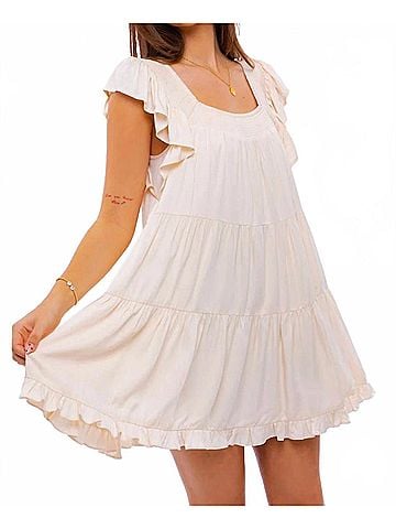 Le Lis Dainty Darling Dress in Beige (view 2)