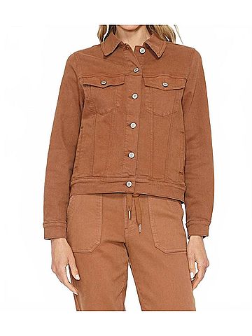 Judy Blue Women's Garment Dyed Camel Jacket in Camel (view 2)