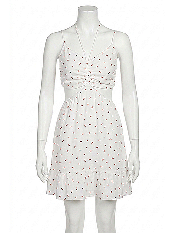 Le Lis Pretty Little Petals Mini Dress in White Multi (view 1)