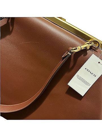 Coach Large Kisslock Frame Bag Leather Shoulder Bag (view 1)