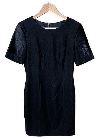 Jenni Kayne Black Wool Calf Hair Sleeves Dress Casual Dress (view 1)