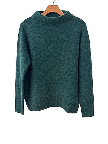 Vince. Plush Funnel-Neck Cashmere Pullover Sweater (view 1)