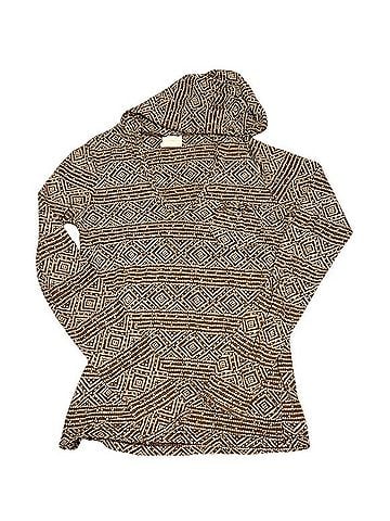 Free People Geometric Knit Hoodie Long Sleeve Henley (view 1)