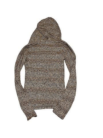 Free People Geometric Knit Hoodie Long Sleeve Henley (view 2)