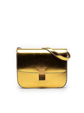 Céline Medium Metallic Calfskin Classic Box Crossbody (view 1)